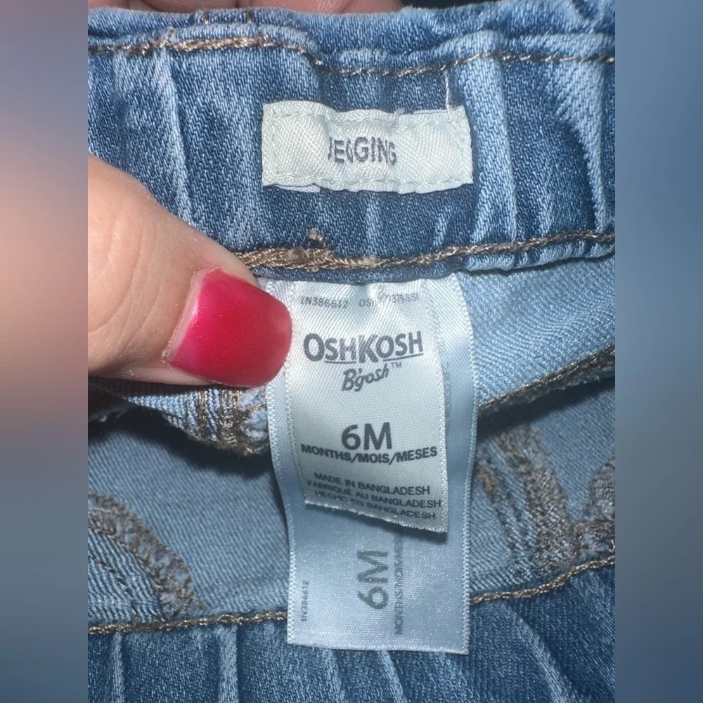 Lot of 2 OshKosh B'gosh baby pull-on Jeggins size 6m.